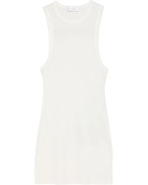 Wardrobe NYC Racer Ribbed Tank Top - White
