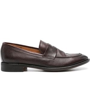 Alberto Fasciani Loafer Aus Strukturiertem Leder - Braun