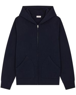 Fursac Zip-Up Hooded Cardigan - Blue
