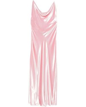 Alberta Ferretti Cowl-neck Strap Dress - ピンク