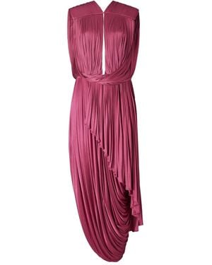 Tory Burch Draped Midi Dress - Purple