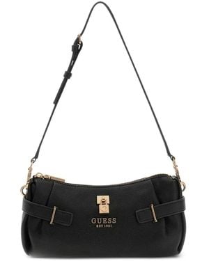 Guess Yesba Lock Strap Shoulder Bag - Black