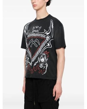Warren Lotas Graphic-Print T-Shirt - Black