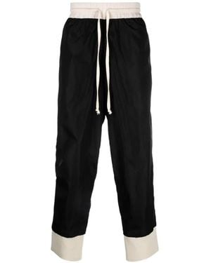 Tessitura Body Couture Waterproof Drop-Crotch Track Trousers - Black