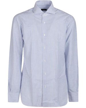 Barba Napoli Striped Long-Sleeve Shirt - Blue