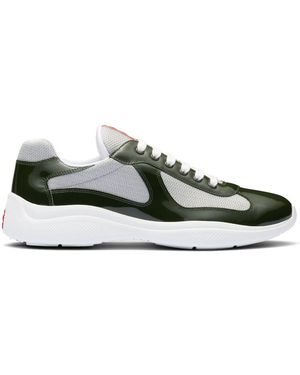 Prada America's Cup Leather Trainers - Green
