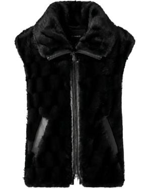 Pinko Glossinia Faux-Fur Paneled Gilet - Black