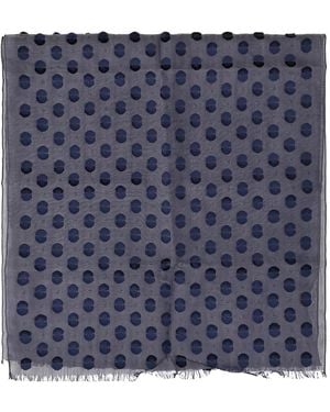 Longchamp Écharpe À Franges - Bleu