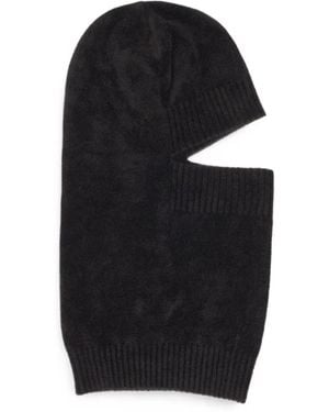 Alberta Ferretti Ribbed-Knit Balaclava - Black