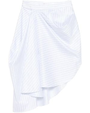 JW Anderson Falda A Rayas - Blanco