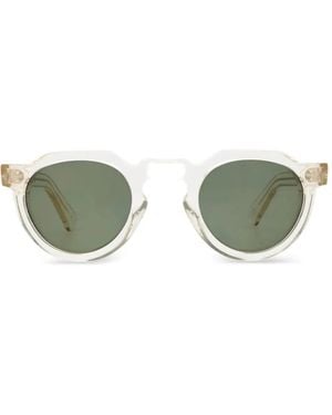 Lesca X Mia Burton Crown Panto Sunglasses - Green
