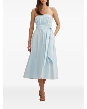 EVER NEW Melissa Gathered Tie-Waist Midi Dress - Blue