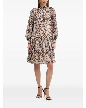 Fracomina Mini-Jurk Met Dierenprint - Naturel