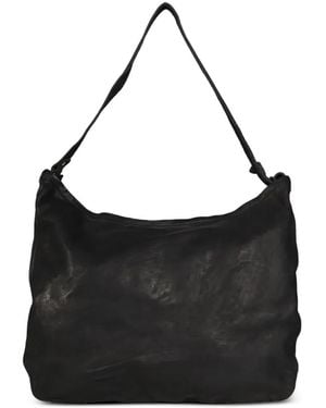 Guidi Leather Shoulder Bag - Black