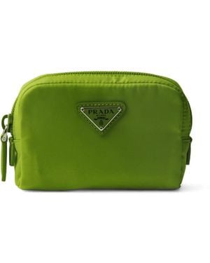 Prada Re-Nylon Zippered Cosmetic Pouch - Green