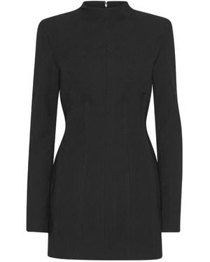 ROTATE BIRGER CHRISTENSEN Long-Sleeve Mini Dress - Black