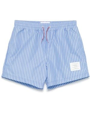 Thom Browne Badeshorts Mit Nadelstreifen - Blau