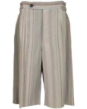Vivienne Westwood Striped Buckle Shorts - Grey