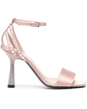 Alberta Ferretti 90Mm Crystal-Embellished Sandals - Pink