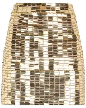 Roberto Cavalli Sequin-Embellished Mini Skirt - Natural