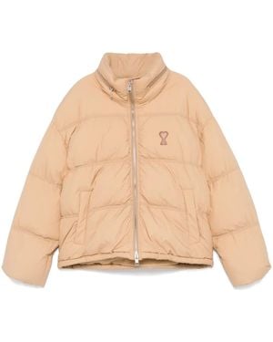 Ami Paris Ami De Coeur Puffer Jacket - Natural