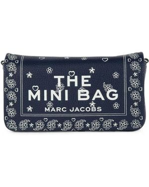 Marc Jacobs The Mini Bag Bandana-Print Leather Shoulder Bag - Blue