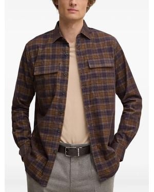 Liu Jo Camisa de pana a cuadros - Marrón