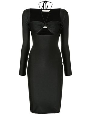 Lethicia Bronstein Marylin カットアウト タイトドレス - ブラック