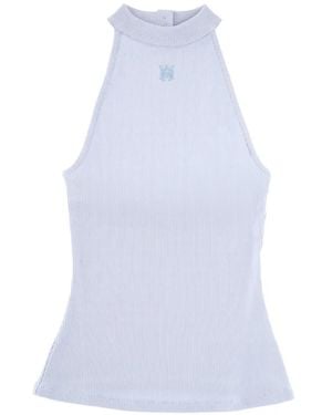 Amiri Neckholder-Top Aus Geripptem Strick - Weiß
