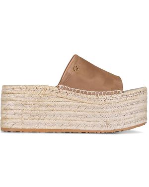 Gianvito Rossi Platform Heeled Espadrilles - Brown