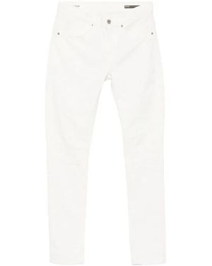 Dondup George Logo-Plaque Jeans - White