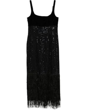 KARL LAGERFELD Logo-Plaque Dress - Black