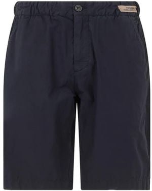 Paul & Shark Elasticated-Waist Cotton Shorts - Blue