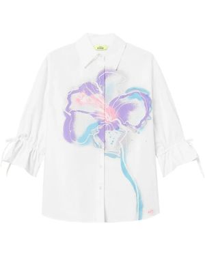 Twinset Chemise À Fleurs - White