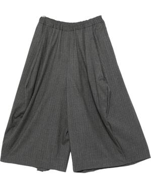 Comme des Garçons Wide-Leg Cropped Pants - Gray