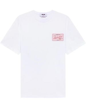 MSGM Logo-Patch T-Shirt - White