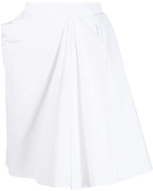 McQueen Minifalda Drapeada - Blanco