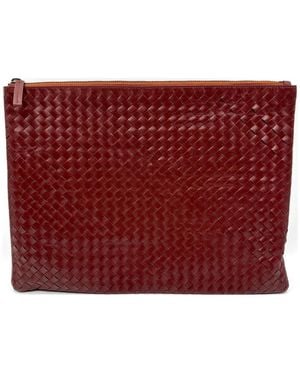 Dragon Diffusion Geweven Clutch Met Rits - Rood