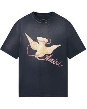 Amiri T-Shirt Oversize À Imprimé Graphique - Blue