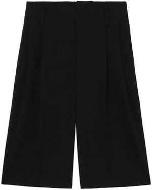 Y's Yohji Yamamoto Knee-Length Wool Shorts - Black