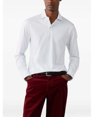 Hackett Polo À Manches Longues - White