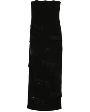 Jean Louis Sabaji Beaded Strapless Dress - Black