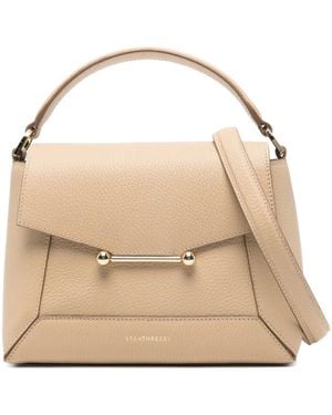 Strathberry Mosaic Logo-Print Tote Bag - Natural