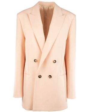 Alberta Ferretti Double-Breasted Blazer - Pink
