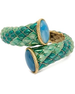 Roberto Cavalli Scaled Cuff Bracelet - Green