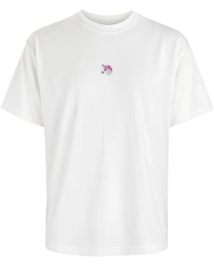 ALBERTO BRESCI Unicorn-Embroidered T-Shirt - White