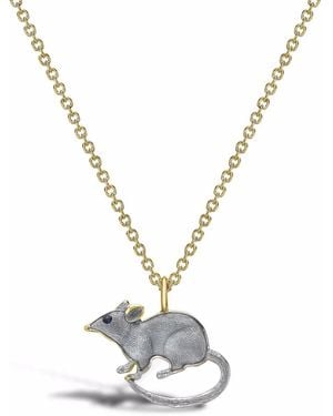 Pragnell 18Kt Zodiac Rat Pendant Necklace - White