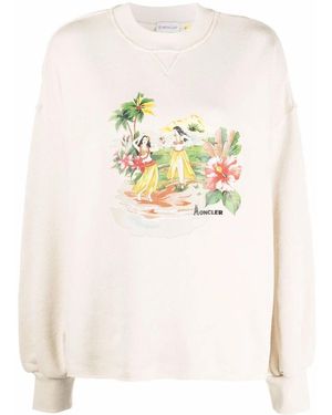 Palm Angels X Moncler Tropical-Print Sweatshirt - Multicolour