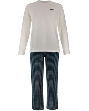 Polo Ralph Lauren Pigiama Con Ricamo - Bianco