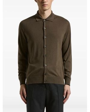 Peserico Button-Fastening Cardigan - Brown